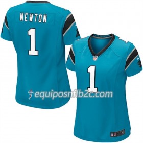 Camiseta Mujer NFL Carolina Panthers Cam Newton 1 Nike Azul 